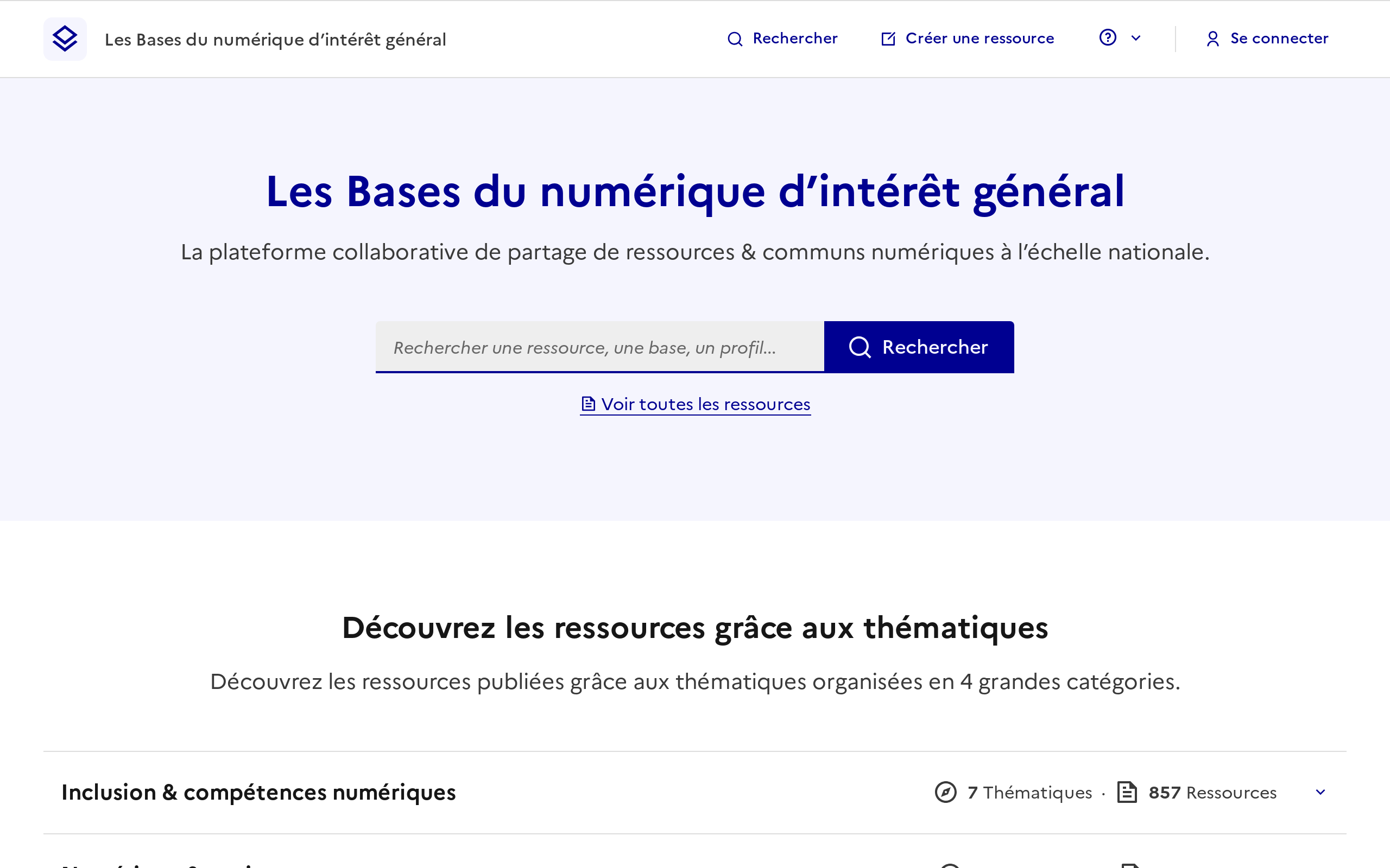 Copie d'écran de https://lesbases.anct.gouv.fr/